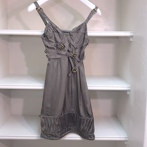 A Burberry military style viscose rayon dress